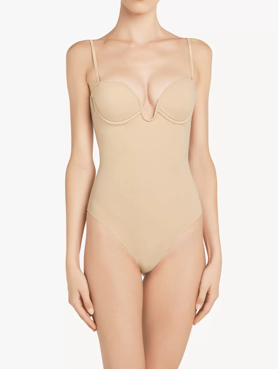 Fashion Body Imbottito Con Ferretto E Scollo A U Color Caffellatte Body e Corsetti | Shapewear