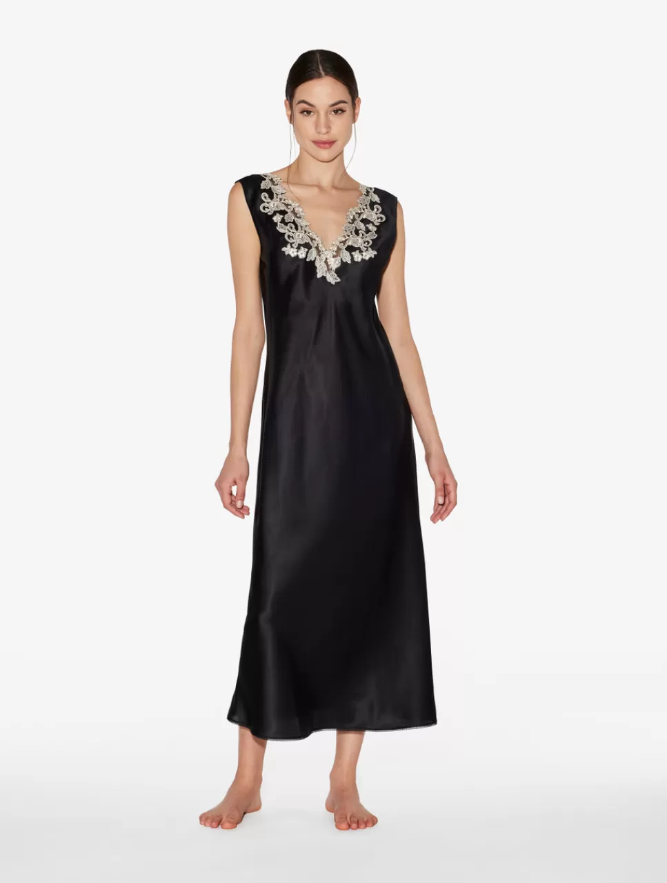 Camicia da notte in seta lunga discount