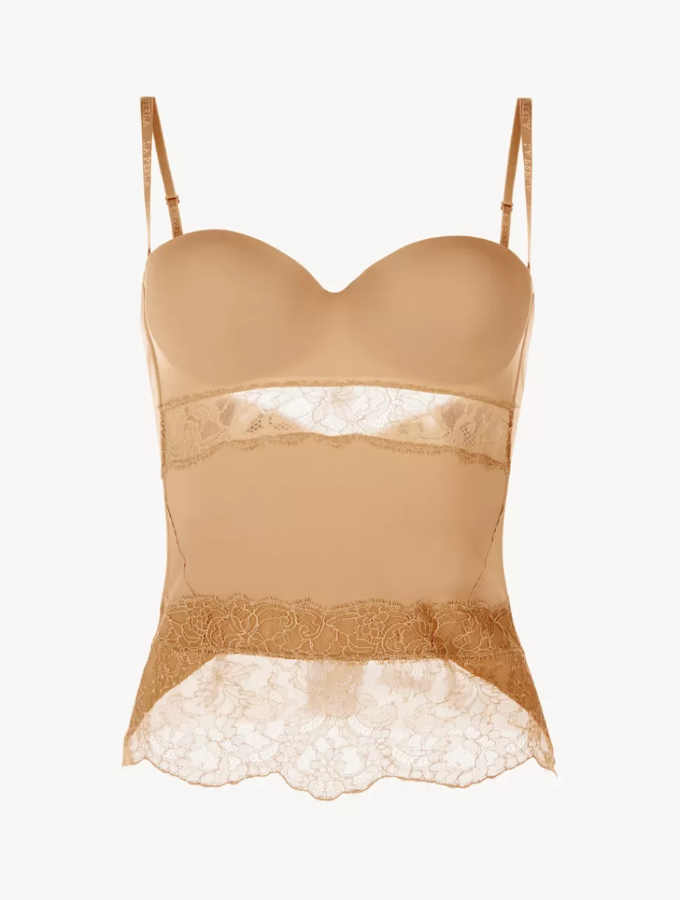 Hot Corsetto Color Carne In Lycra® Con Pizzo Chantilly Body e Corsetti | Shapewear