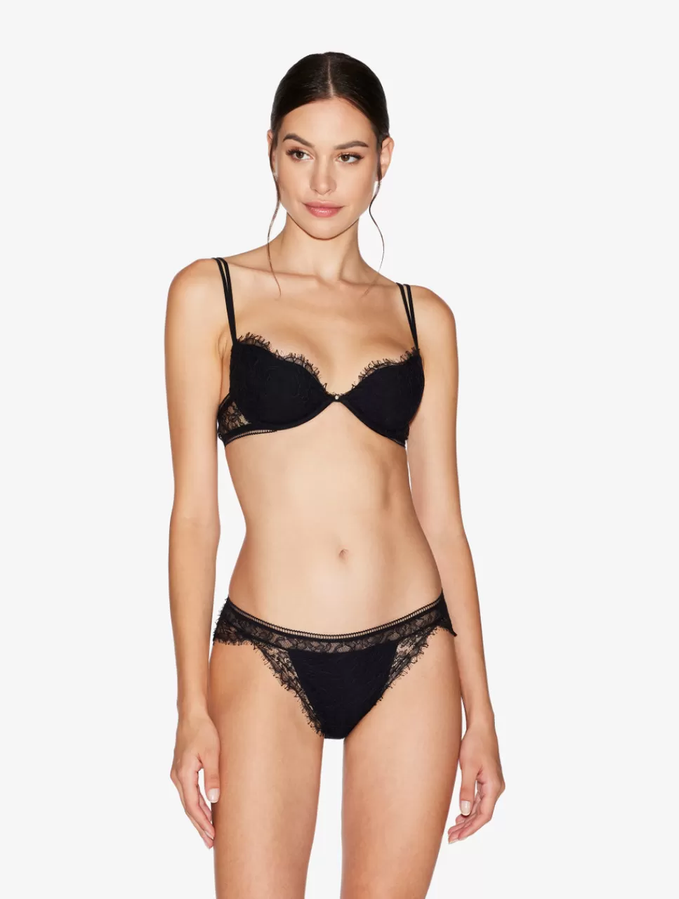 Flash Sale Slip Con Pizzo Color Onice A vita media
