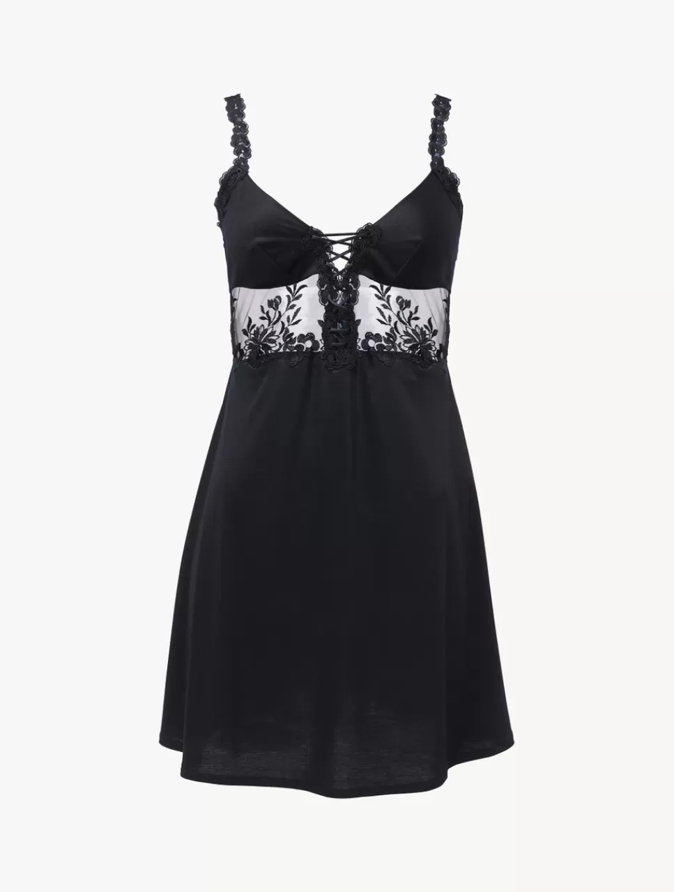 Best Sottoveste In Modal Con Tulle Ricamato Slipdress & Sottovesti
